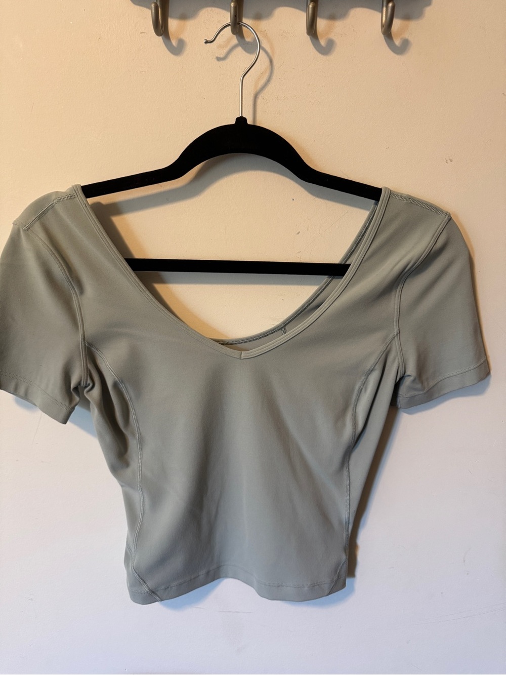 lululemon athletica Sage V-Neck Short Sleeve Crop Top